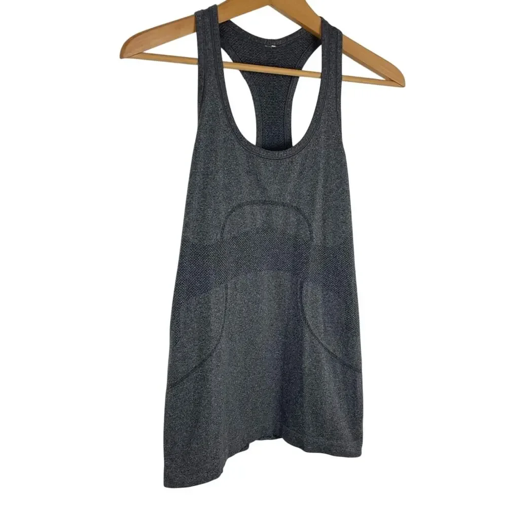 Lululemon Gray Racerback Tank Top Athletic 6